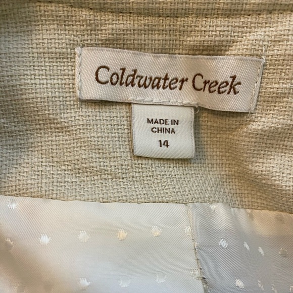 Coldwater Creek Tan Pastel Tweed Zip Front Blazer - Picture 2 of 8